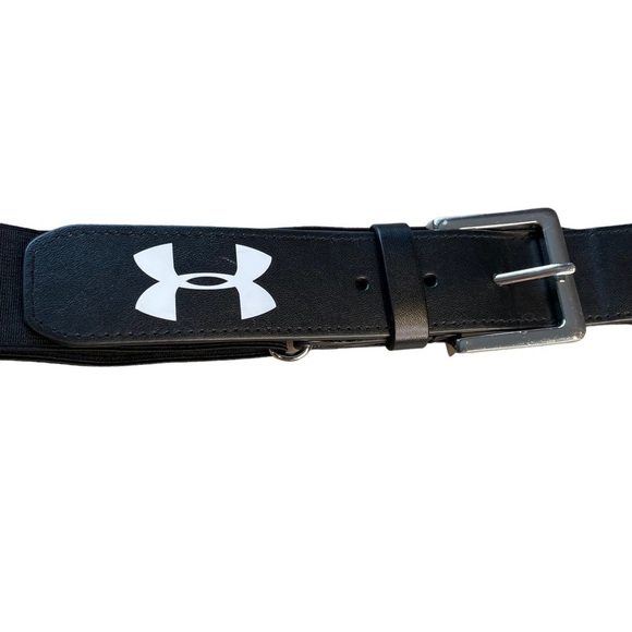 Under Armour Mens UA Baseball Belt OSFA 1252084 Black 2” - Picture 2 of 4